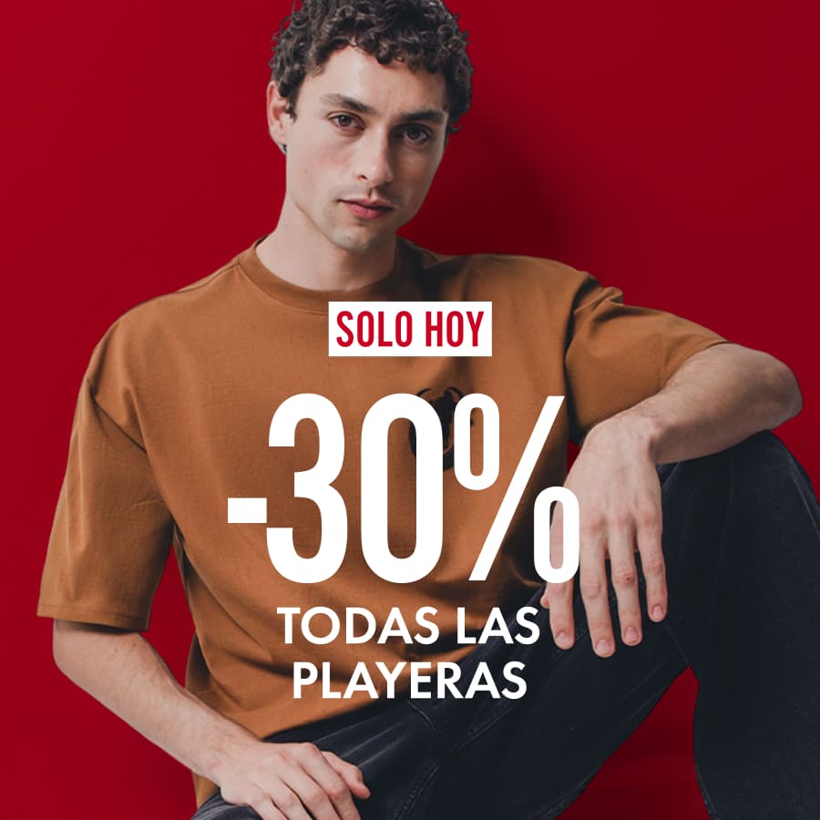 todas las playeras al -30% 